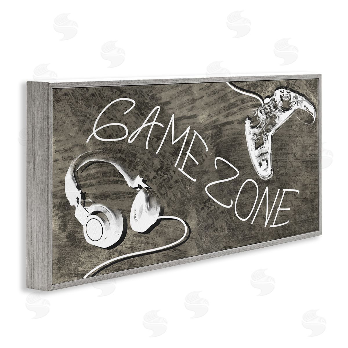 Stupell Studio Game Zone Phrase Music Headset Video Game Controller