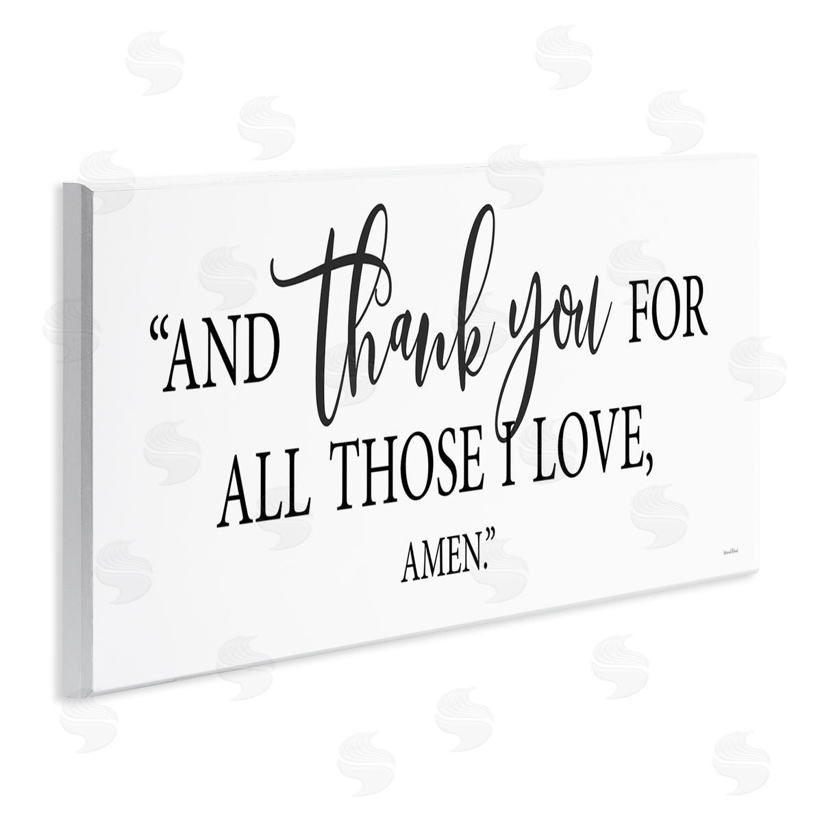 Lettered and Lined Thank You For Those I Love Spiritual Phrase