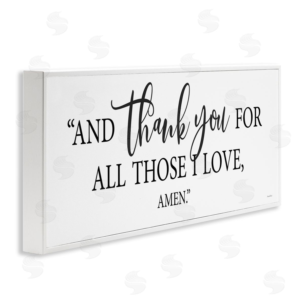 Lettered and Lined Thank You For Those I Love Spiritual Phrase