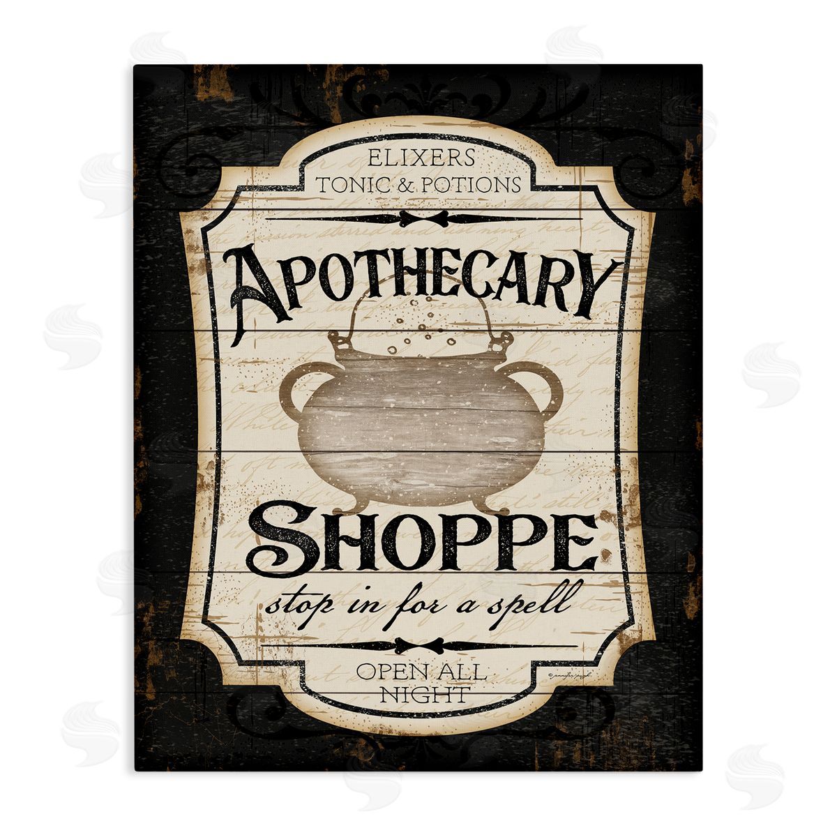Apothecary Shoppe Spooky Sign Canvas Wall Art, Home Decor by Jennifer Pugh