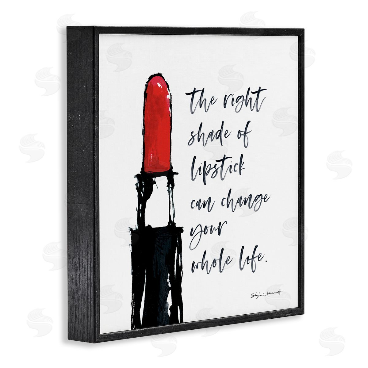 Stephanie Workman Marrott Right Shade Lipstick Change Whole Life Fashion Phrase Black Framed Glicee Wall Art Print