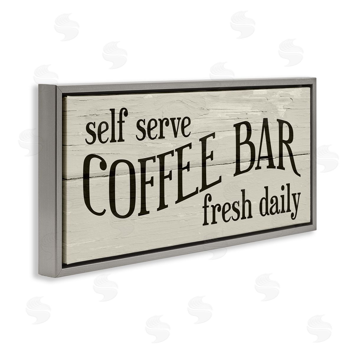 Stupell Studio Self Serve Coffe_sidee Bar Sign Rustic Plank Pattern