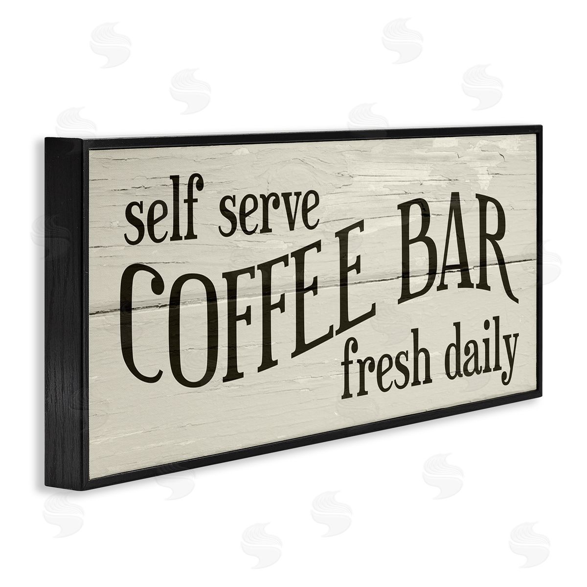 Stupell Studio Self Serve Coffe_sidee Bar Sign Rustic Plank Pattern