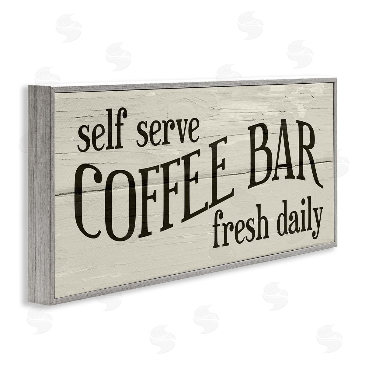Stupell Studio Self Serve Coffe_sidee Bar Sign Rustic Plank Pattern