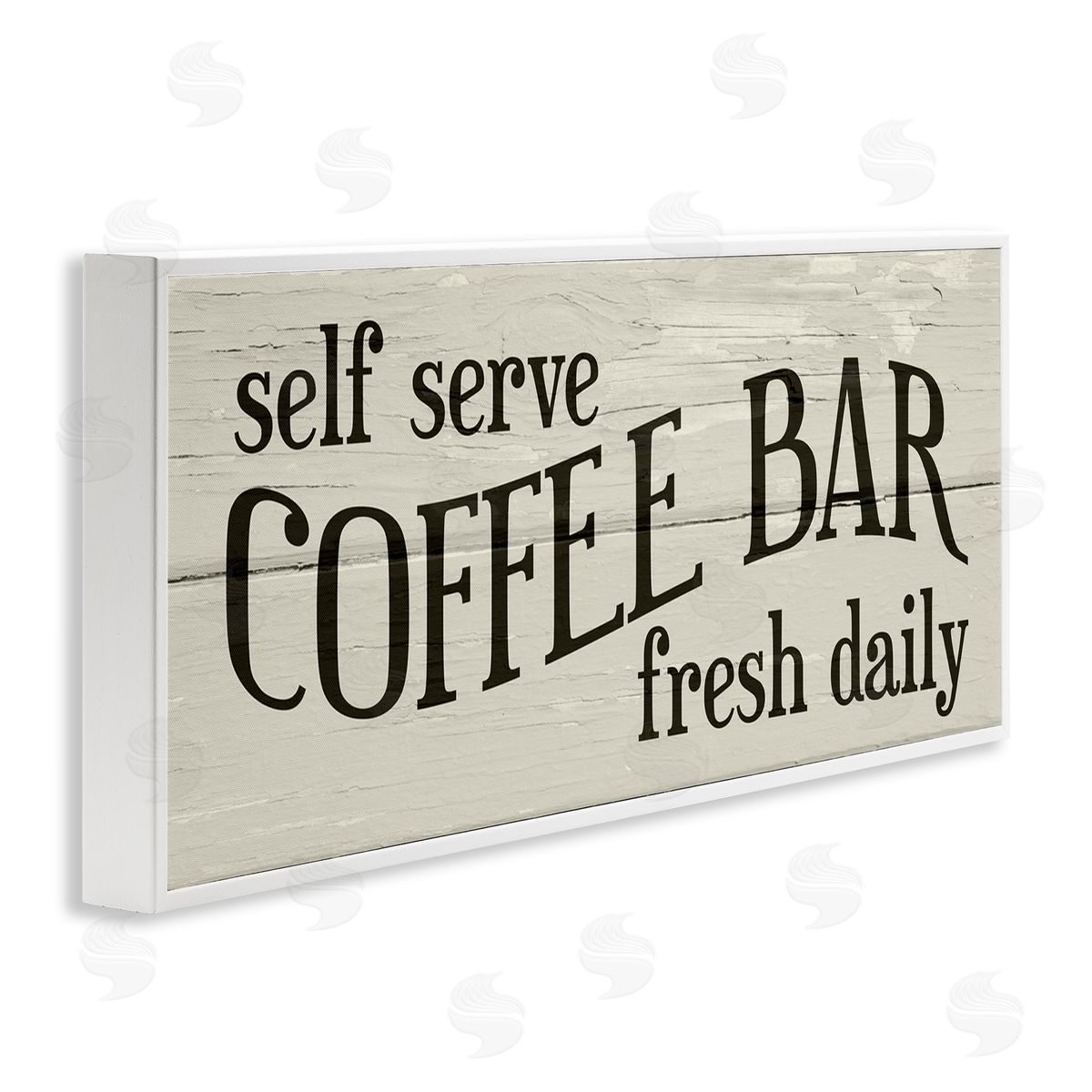 Stupell Studio Self Serve Coffe_sidee Bar Sign Rustic Plank Pattern