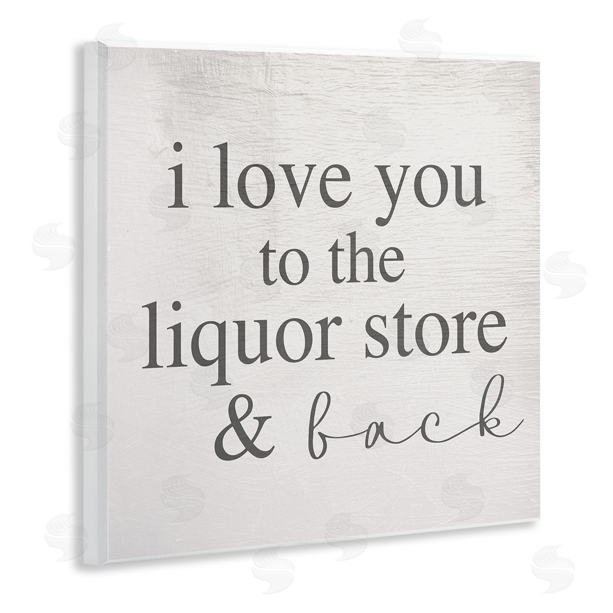 Stupell Studio Love You To Liquor Store & Back Phrase Wooden Wall Plaque Art Print