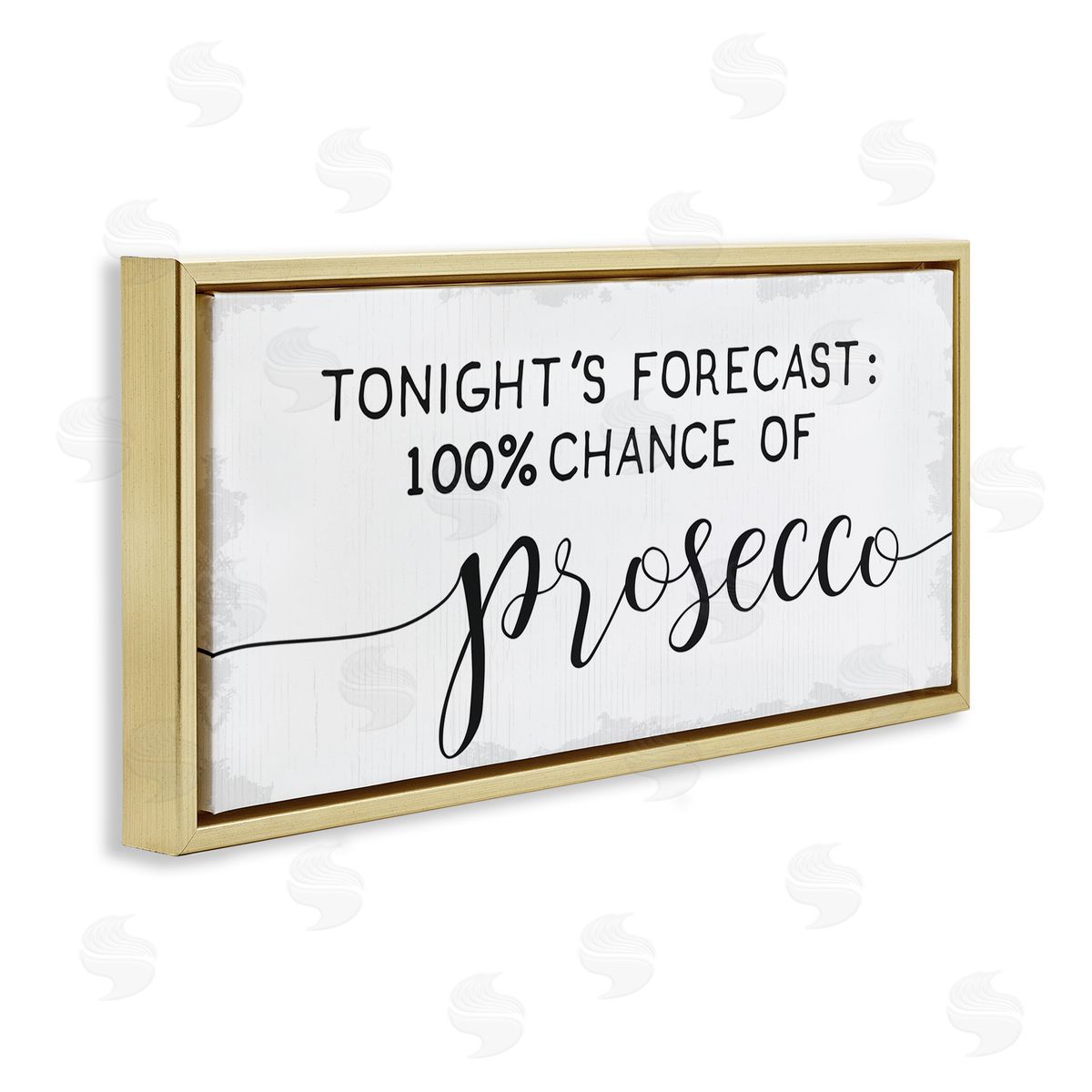 Stupell Studio Tonight's Forecast 100% Prosecco Phrase Wine Lover Humor
