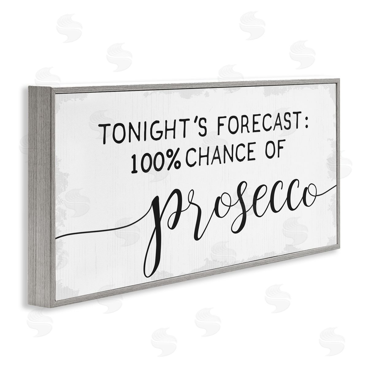 Stupell Studio Tonight's Forecast 100% Prosecco Phrase Wine Lover Humor