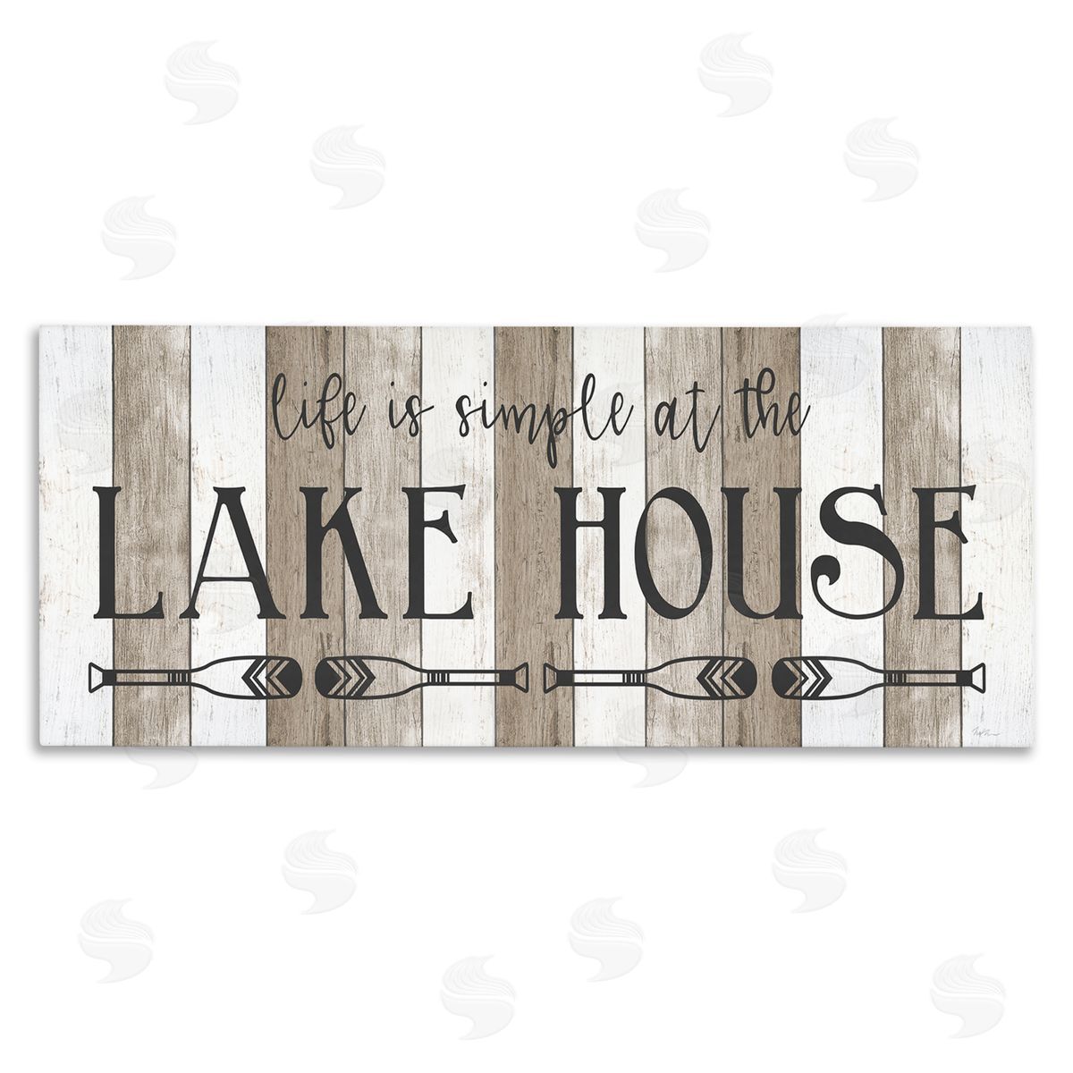 Natalie Carpentieri Life's Simple At Lake House Sign Rustic Pattern