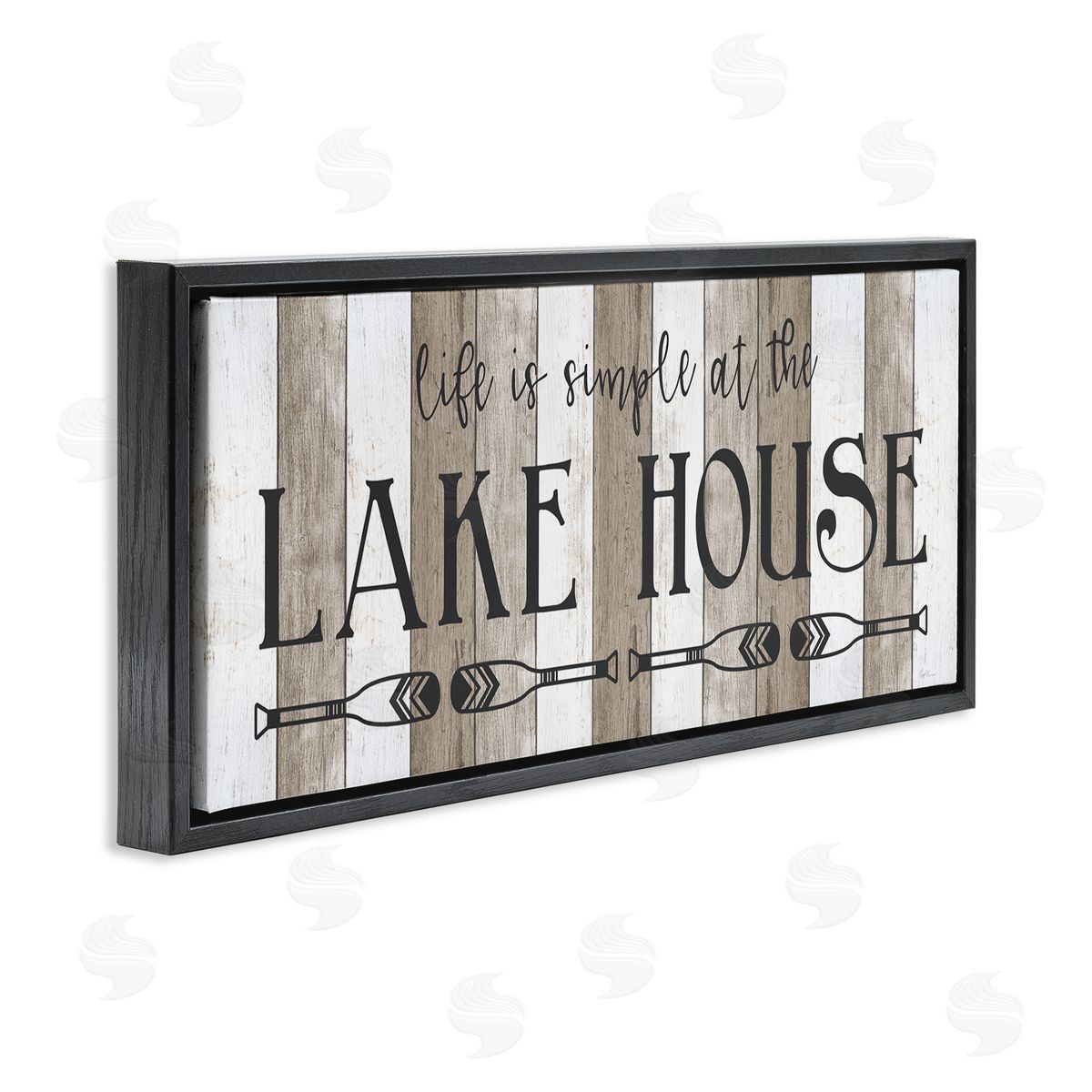 Natalie Carpentieri Life's Simple At Lake House Sign Rustic Pattern