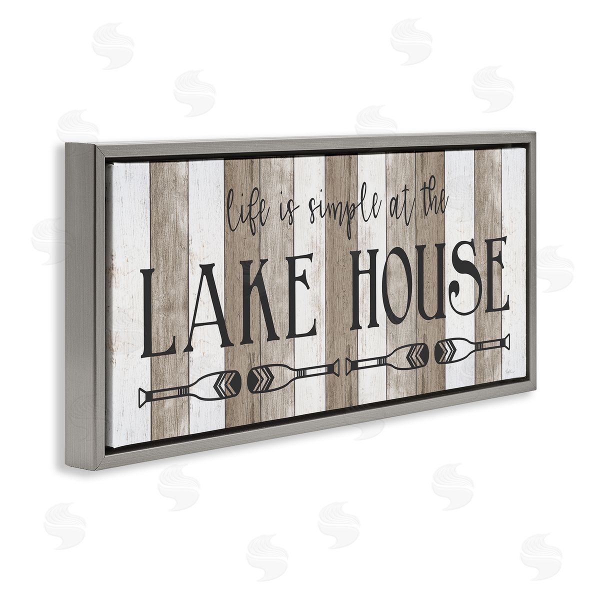 Natalie Carpentieri Life's Simple At Lake House Sign Rustic Pattern