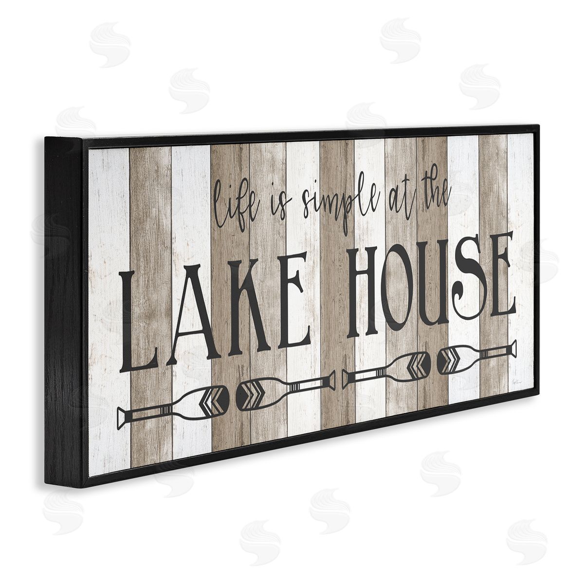 Natalie Carpentieri Life's Simple At Lake House Sign Rustic Pattern