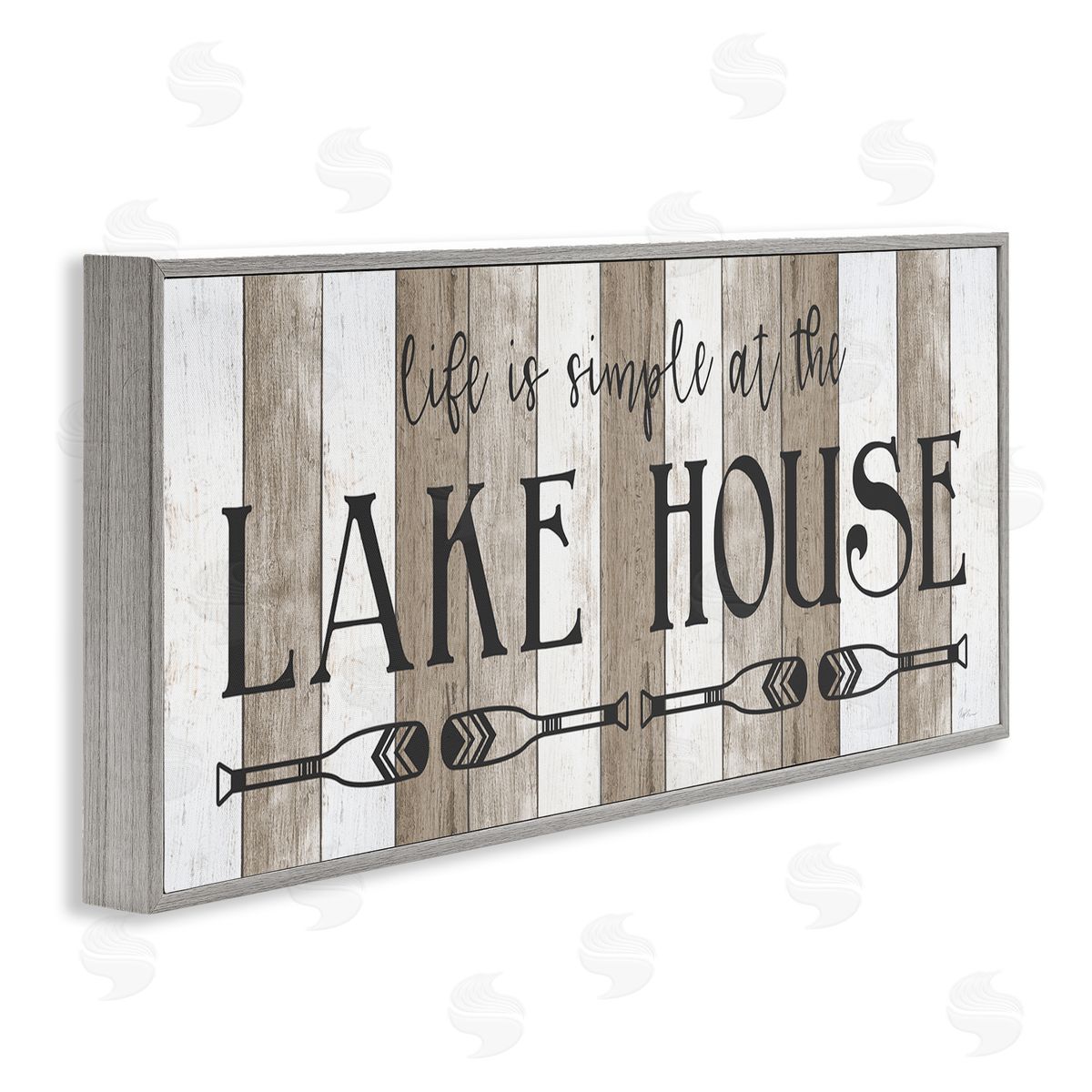 Natalie Carpentieri Life's Simple At Lake House Sign Rustic Pattern