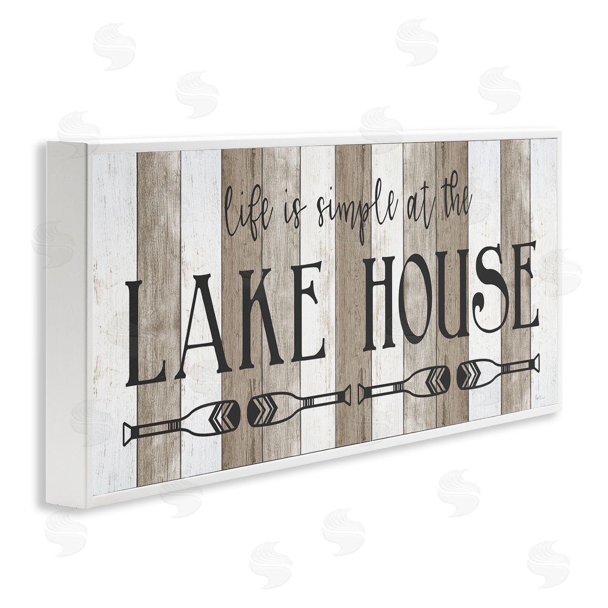 Natalie Carpentieri Life's Simple At Lake House Sign Rustic Pattern