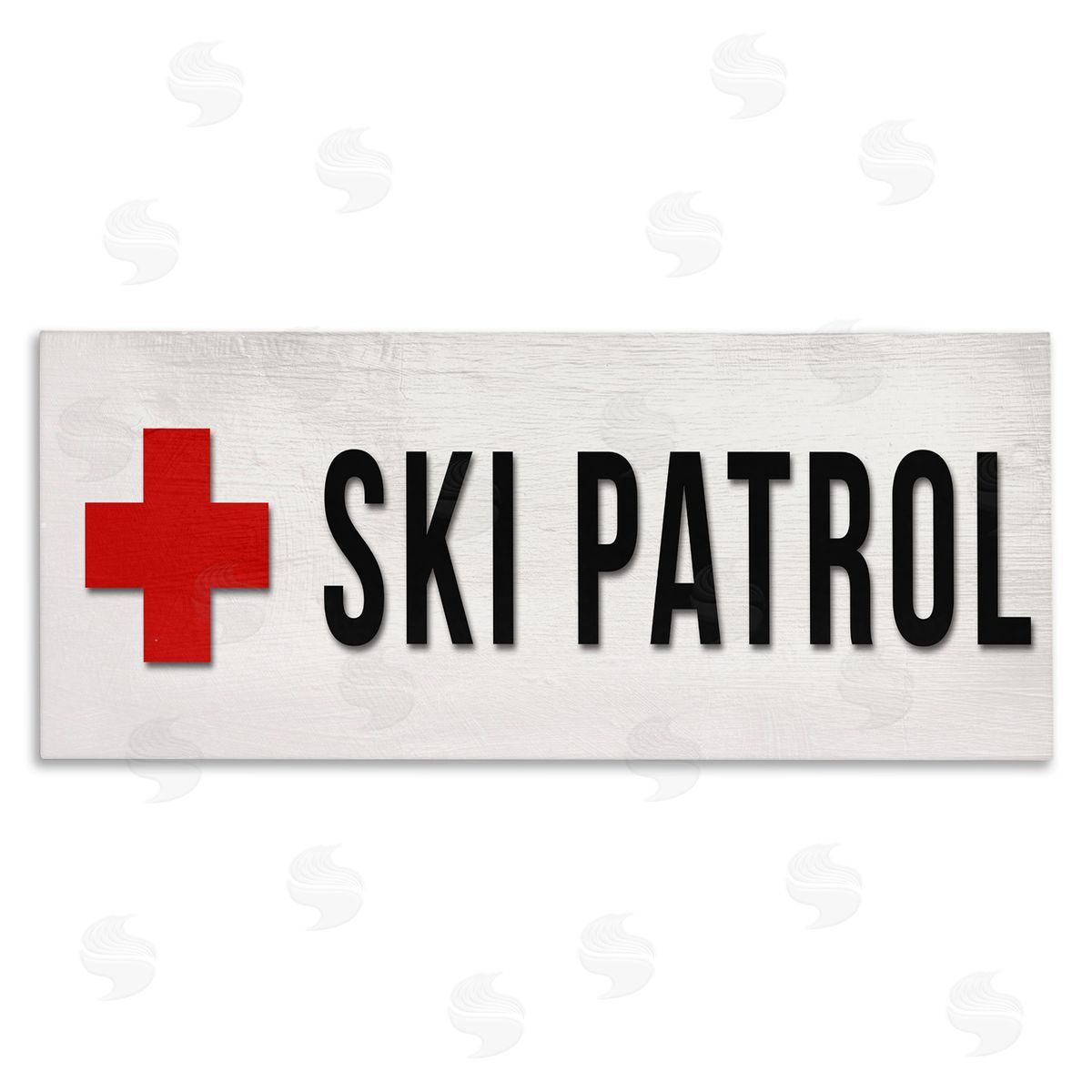 Stupell Studio Ski Patrol Red Cross Symbol Winter Mountain Sports