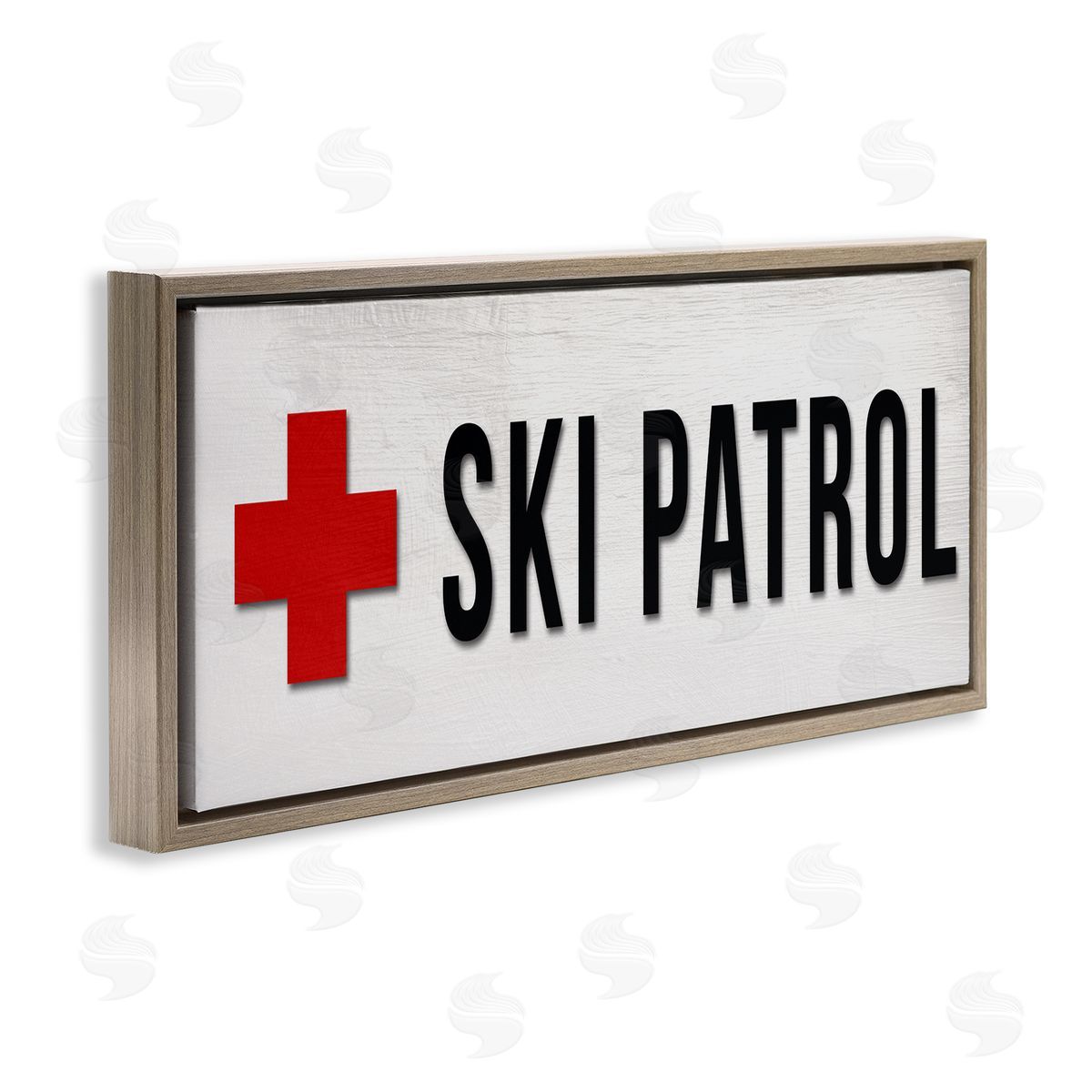 Stupell Studio Ski Patrol Red Cross Symbol Winter Mountain Sports