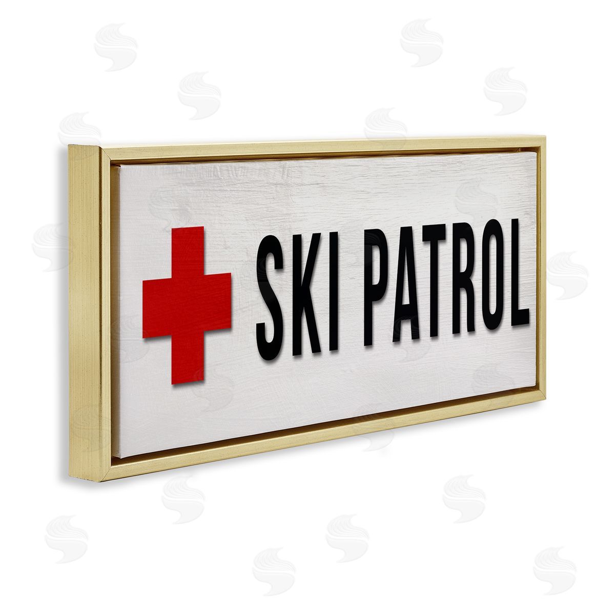 Stupell Studio Ski Patrol Red Cross Symbol Winter Mountain Sports
