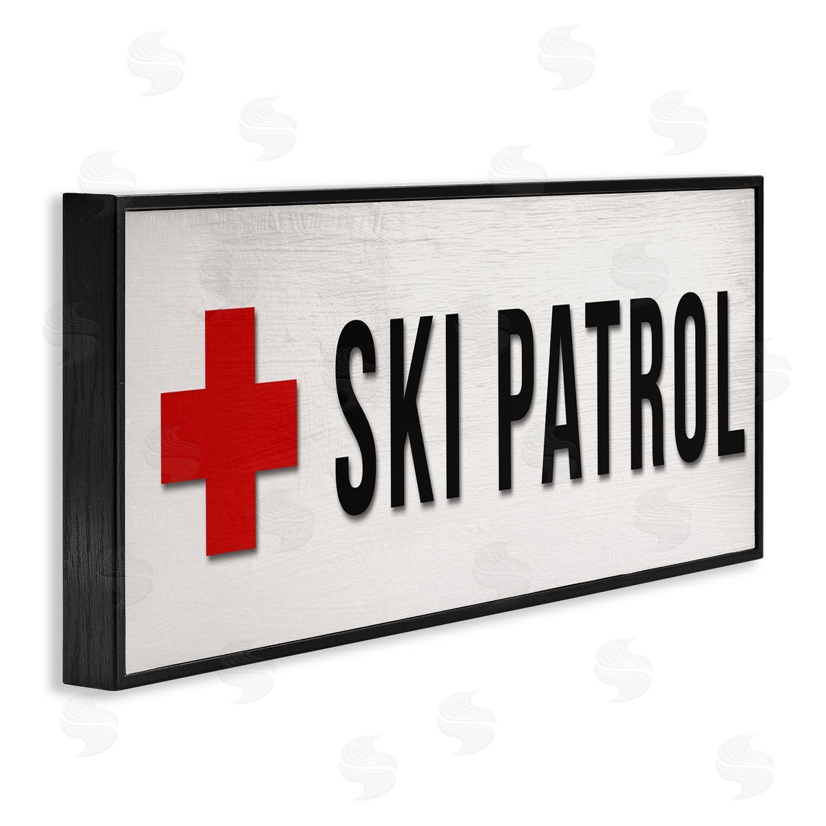 Stupell Studio Ski Patrol Red Cross Symbol Winter Mountain Sports