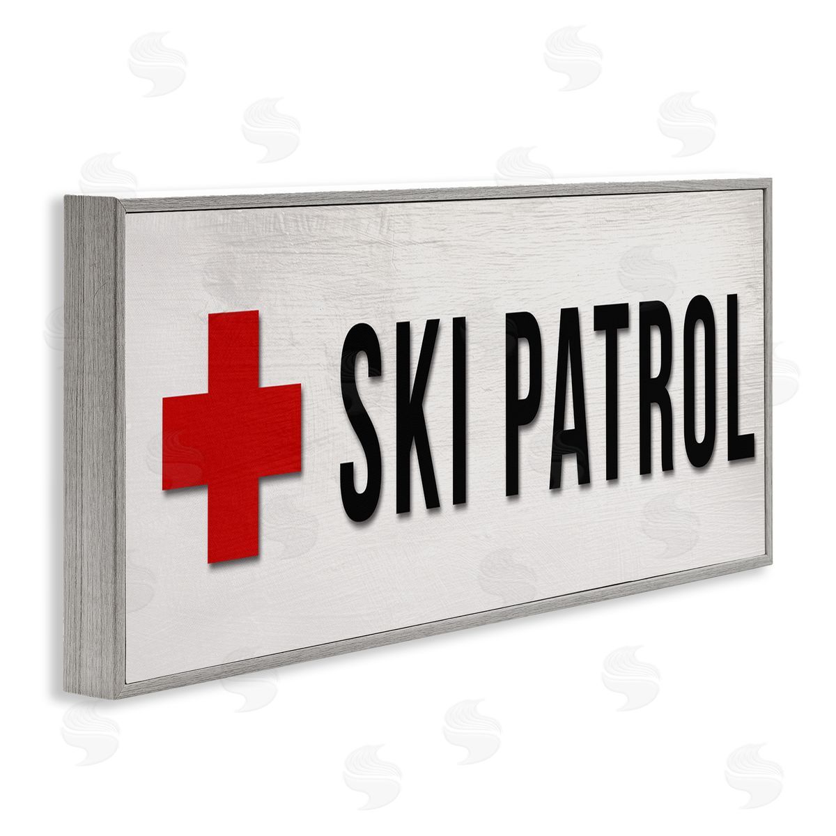 Stupell Studio Ski Patrol Red Cross Symbol Winter Mountain Sports