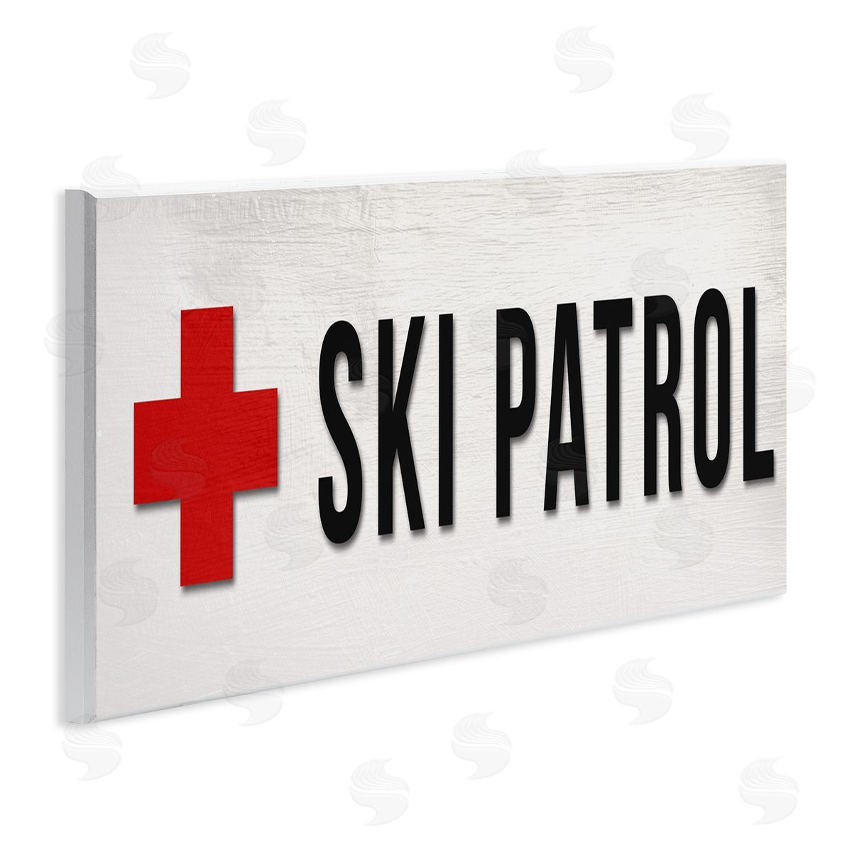 Stupell Studio Ski Patrol Red Cross Symbol Winter Mountain Sports