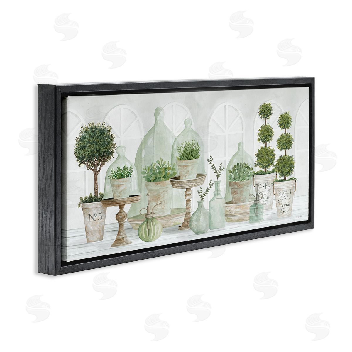 Cindy Jacobs Parisian Plant Tabletop Green Leaves Traditional Cloches