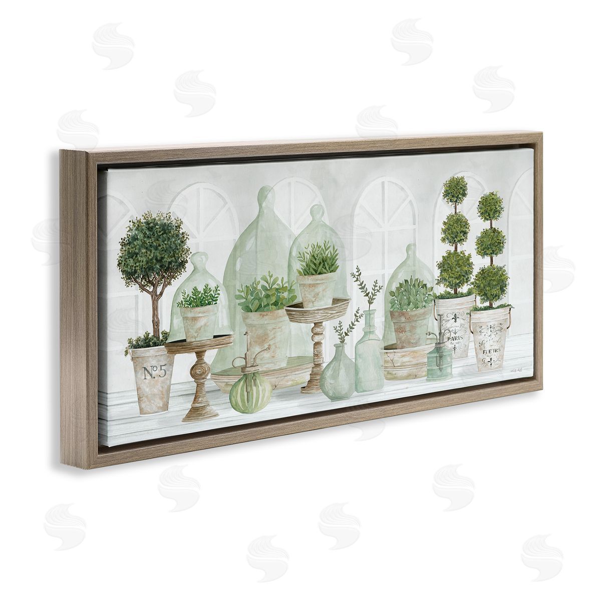 Cindy Jacobs Parisian Plant Tabletop Green Leaves Traditional Cloches