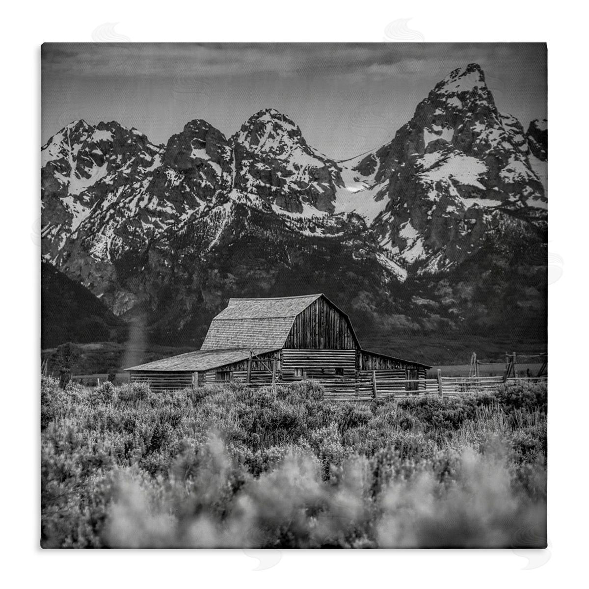 Daniel Sproul Farm Barn Mountain Landscape Rural Countryside Photography Stretched Canvas Wall Art Print