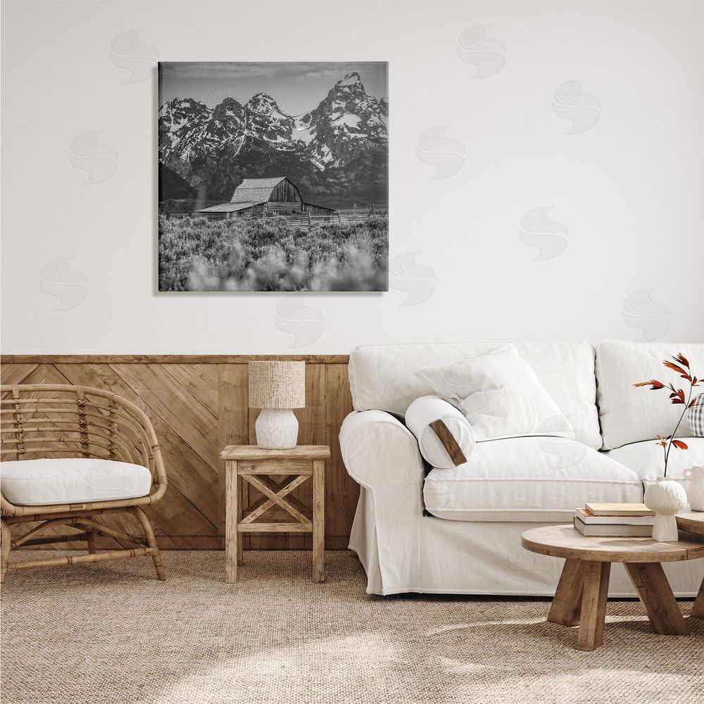 Daniel Sproul Farm Barn Mountain Landscape Rural Countryside Photography Canvas Wall Art in Room