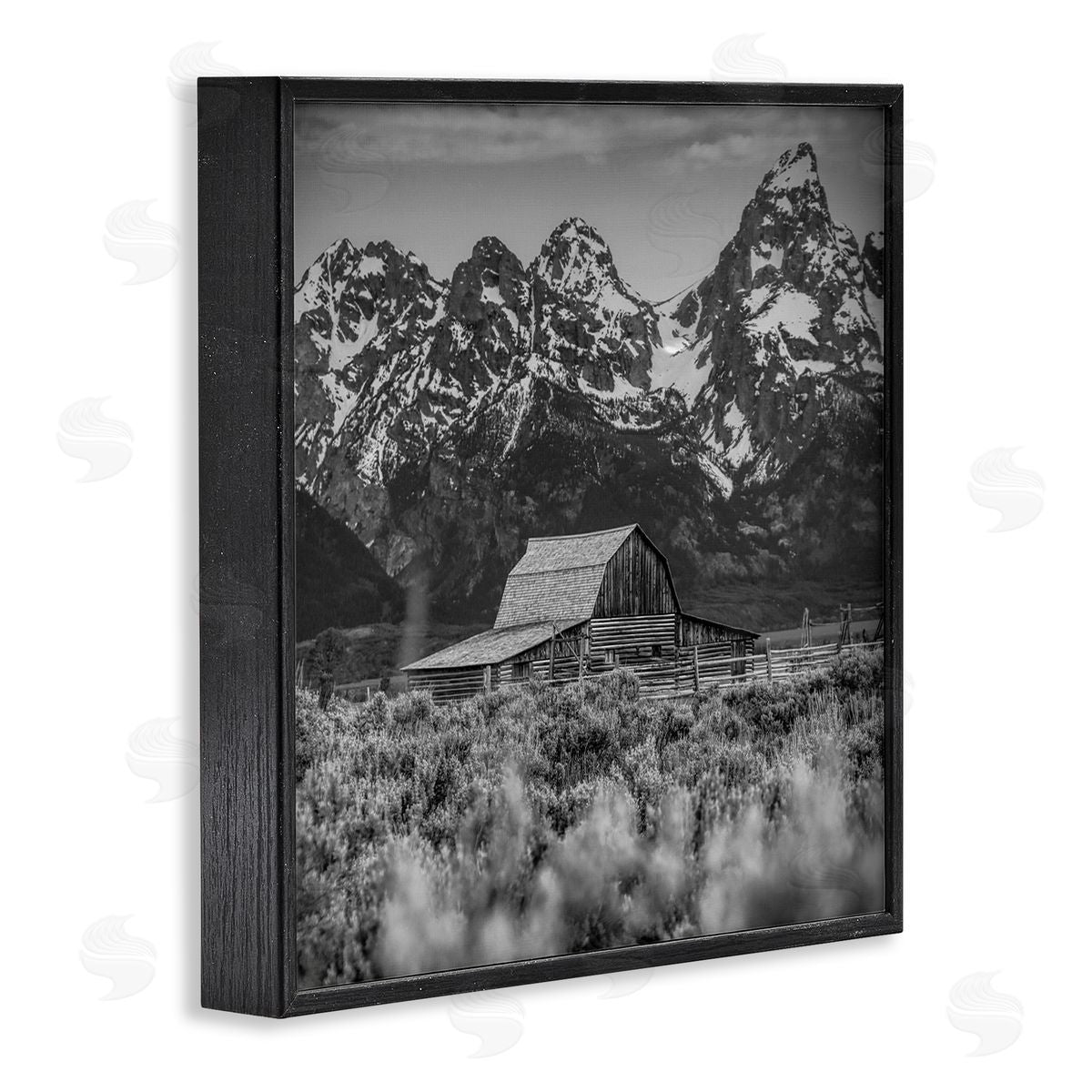 Daniel Sproul Farm Barn Mountain Landscape Rural Countryside Photography Black Framed Glicee Wall Art Print
