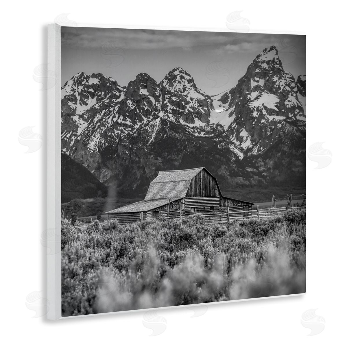 Daniel Sproul Farm Barn Mountain Landscape Rural Countryside Photography Wooden Wall Plaque Art Print