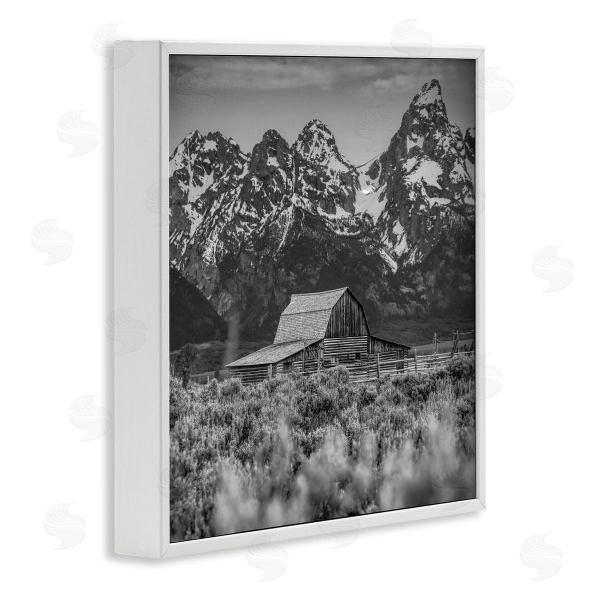Daniel Sproul Farm Barn Mountain Landscape Rural Countryside Photography White Framed Glicee Wall Art Print
