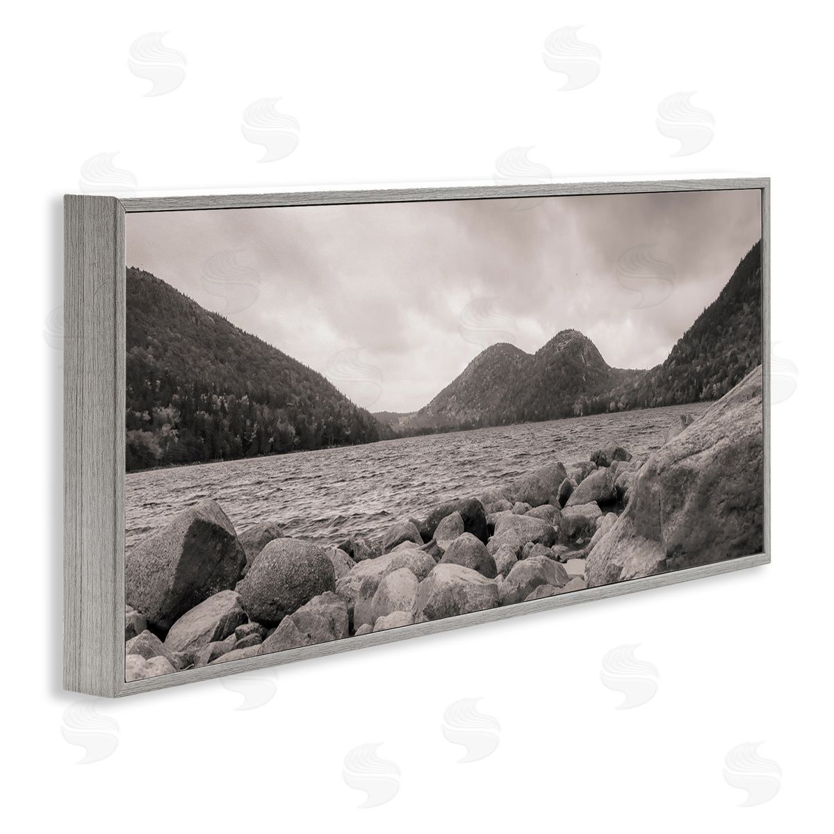 Daniel Sproul Rocky Mountain Shoreline Lake Water Black White Photography