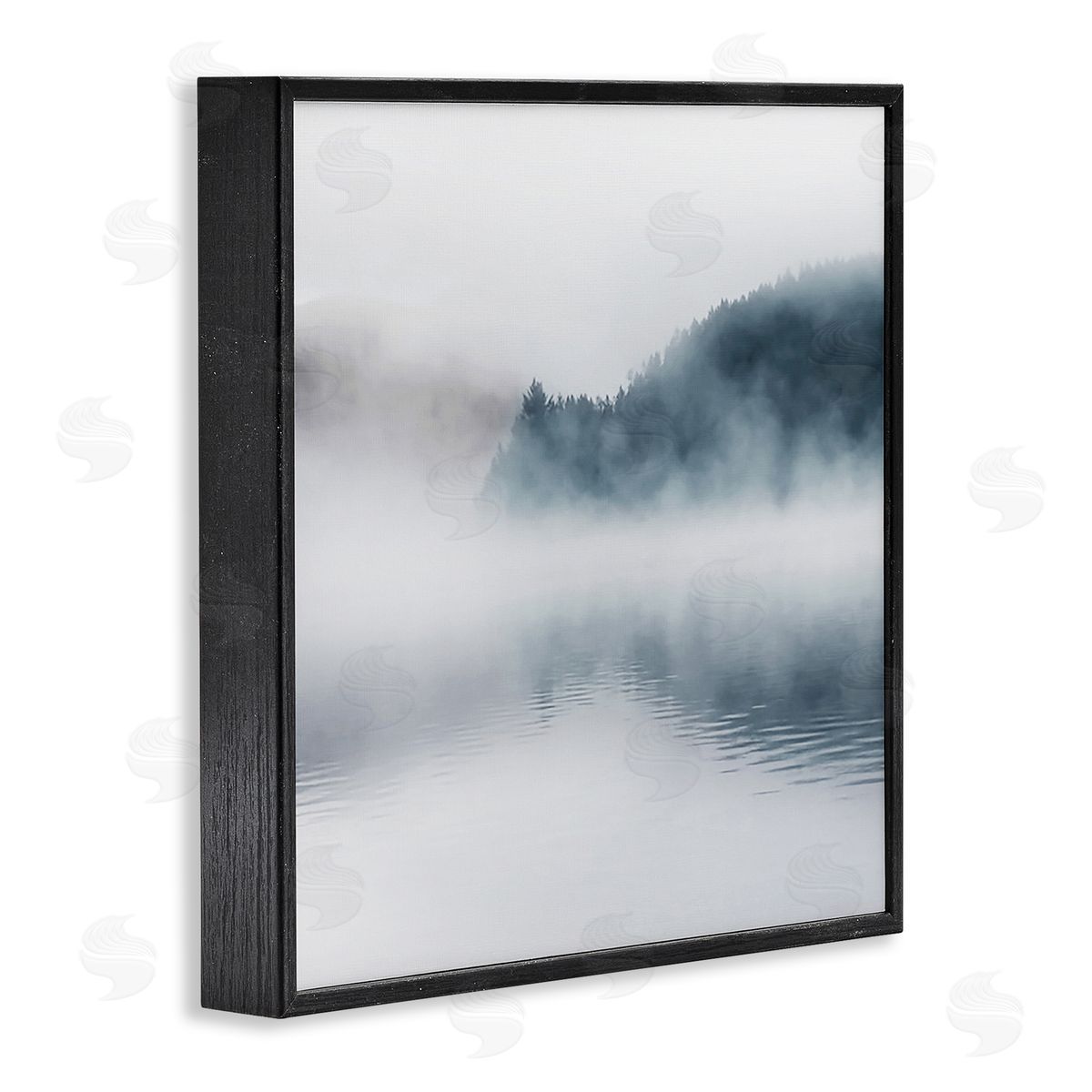 Carol Robinson Heavy Fog Lake Landscape Dense Mist Photography Black Framed Glicee Wall Art Print