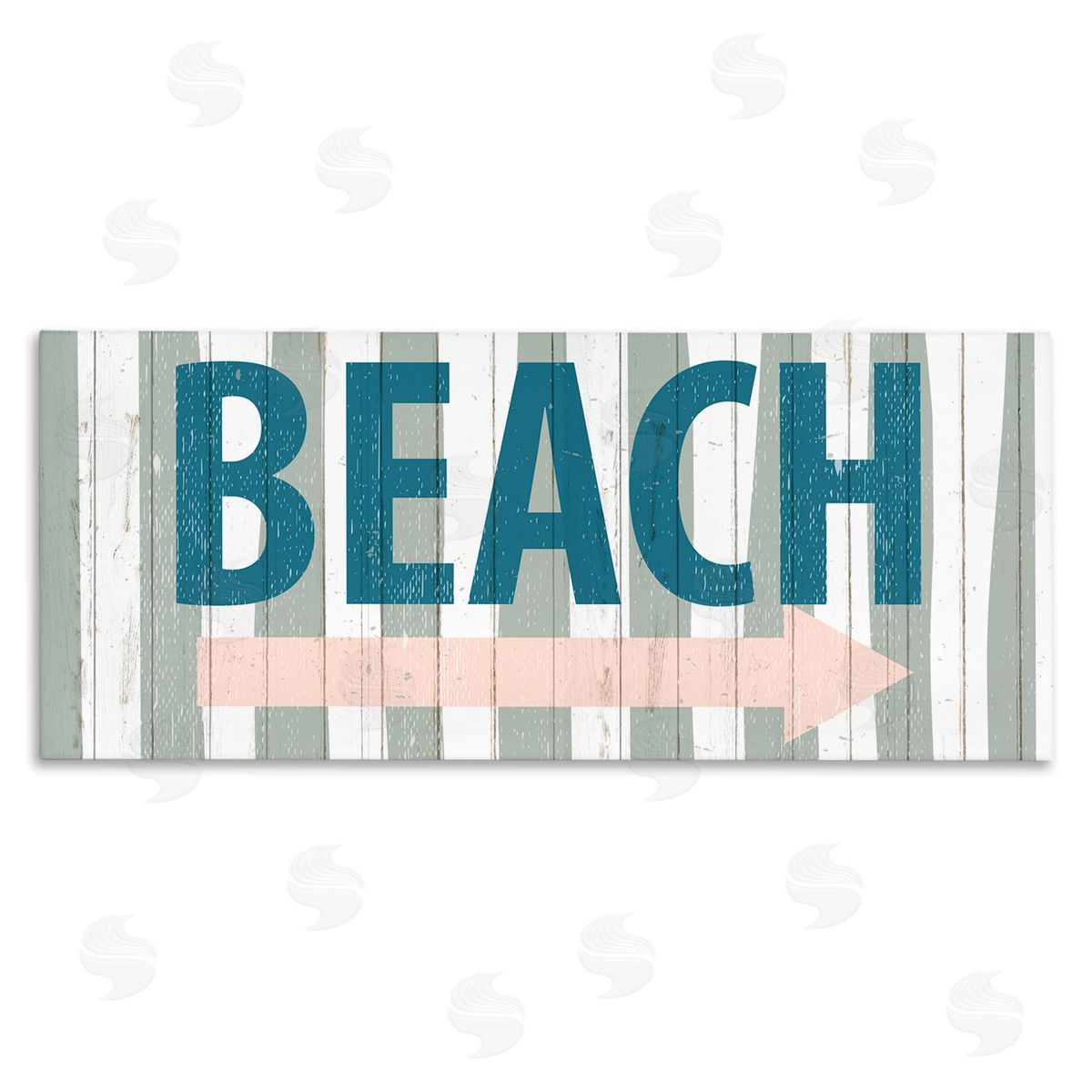 Kim Allen Beach Text Right Directional Arrow Green Stripes