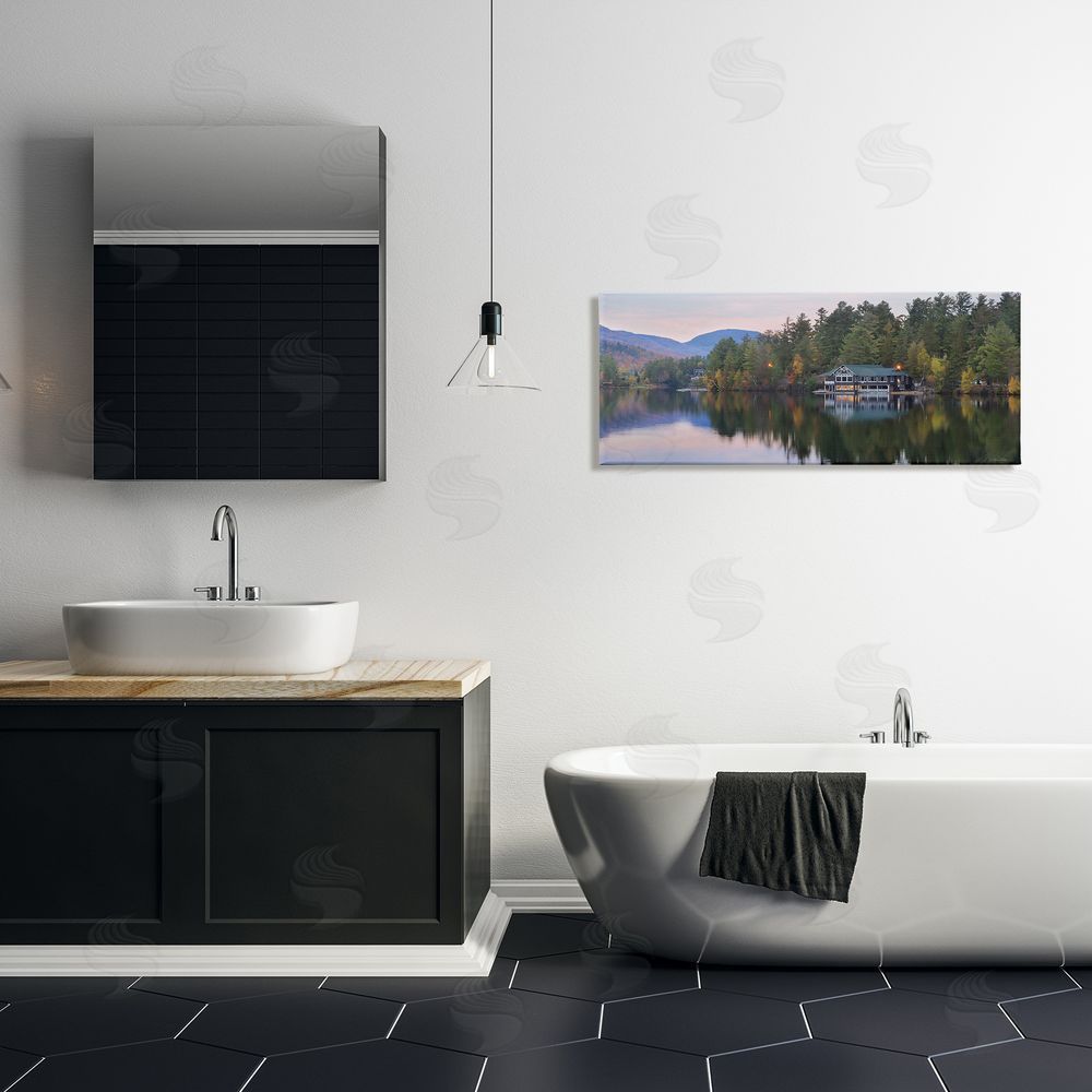 Lori Deiter Outdoor Lake House Landscape Autumn Fir Trees Photography
