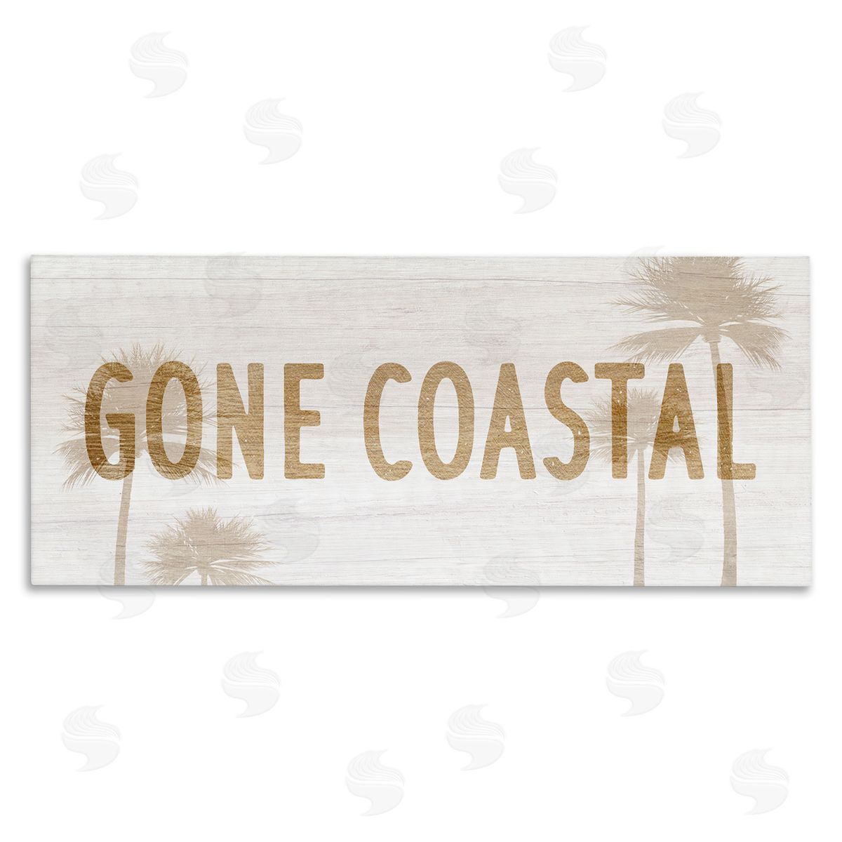 Stupell Studio Gone Coastal Beach Pun Funny Tropical Palm Trees
