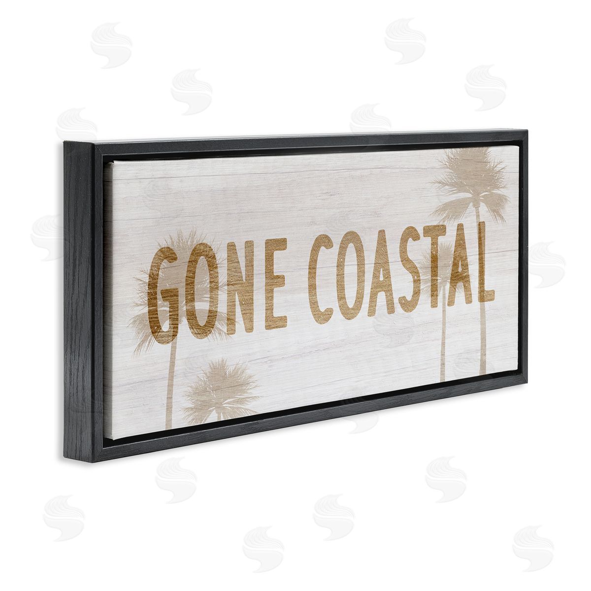 Stupell Studio Gone Coastal Beach Pun Funny Tropical Palm Trees