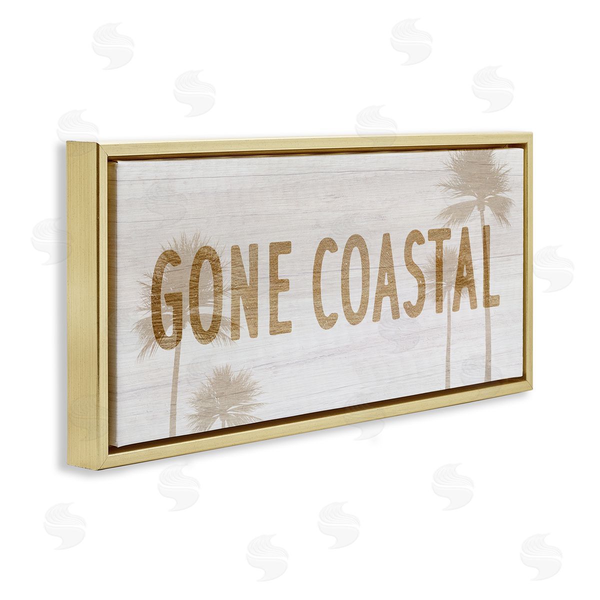 Stupell Studio Gone Coastal Beach Pun Funny Tropical Palm Trees