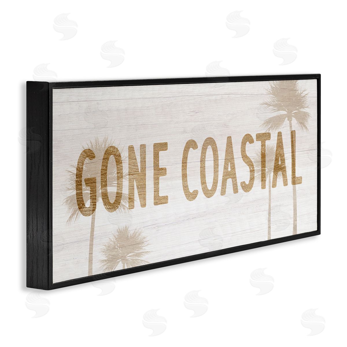 Stupell Studio Gone Coastal Beach Pun Funny Tropical Palm Trees