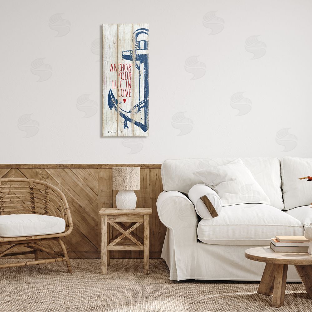 Stephanie Workman Marrott Anchor Your Life in Love Quote Red Heart