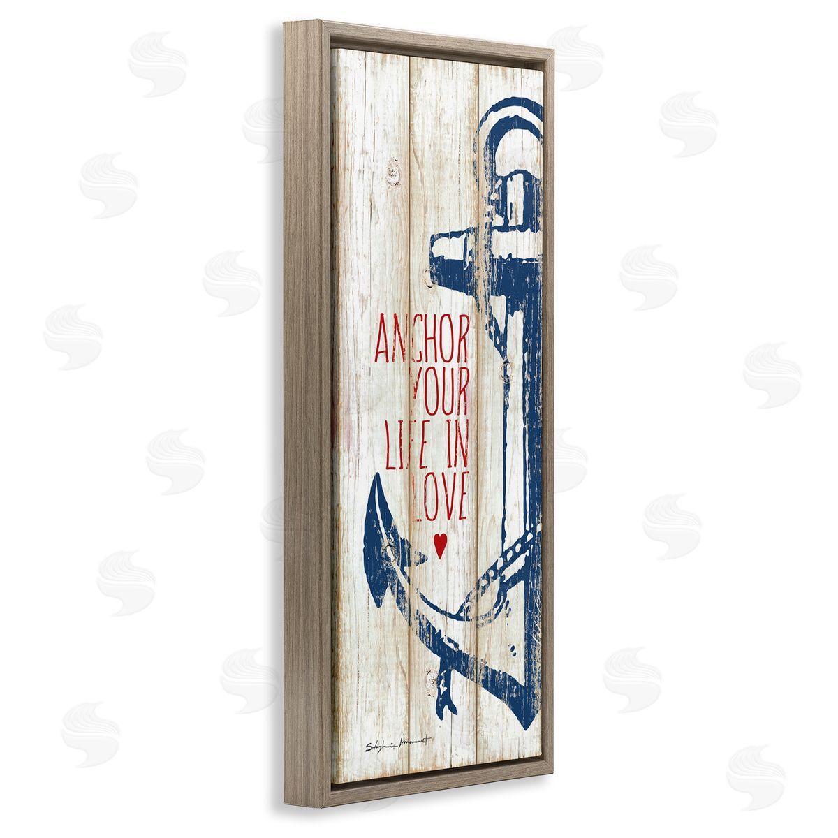 Stephanie Workman Marrott Anchor Your Life in Love Quote Red Heart