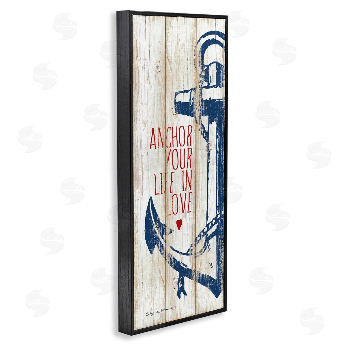 Stephanie Workman Marrott Anchor Your Life in Love Quote Red Heart