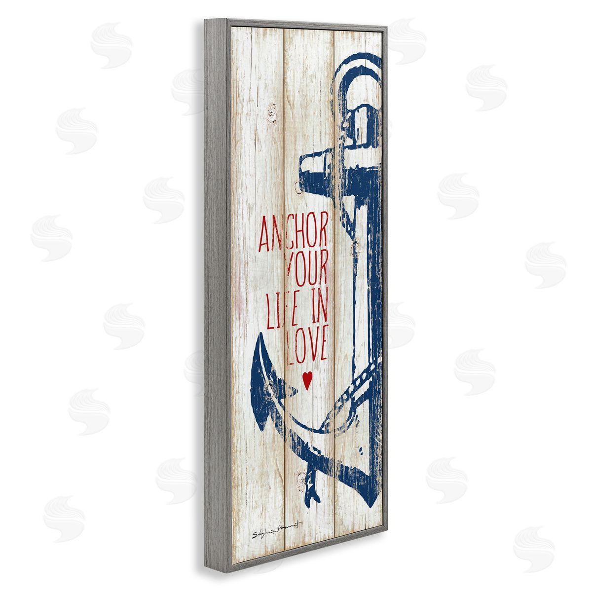 Stephanie Workman Marrott Anchor Your Life in Love Quote Red Heart