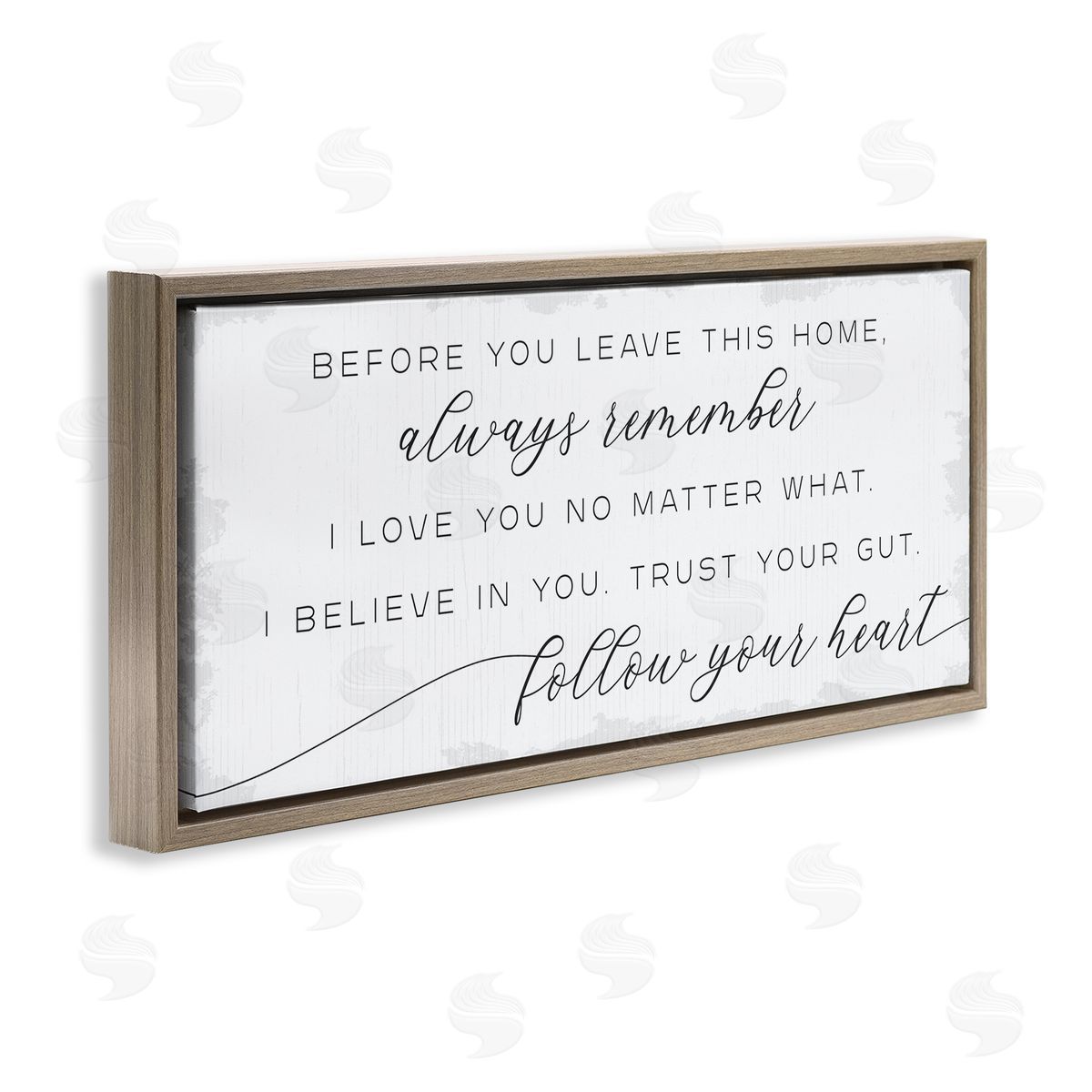 Stupell Studio Trust Your Gut Follow Heart Motivational Family Phrase