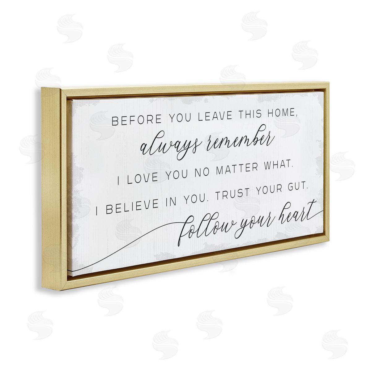 Stupell Studio Trust Your Gut Follow Heart Motivational Family Phrase