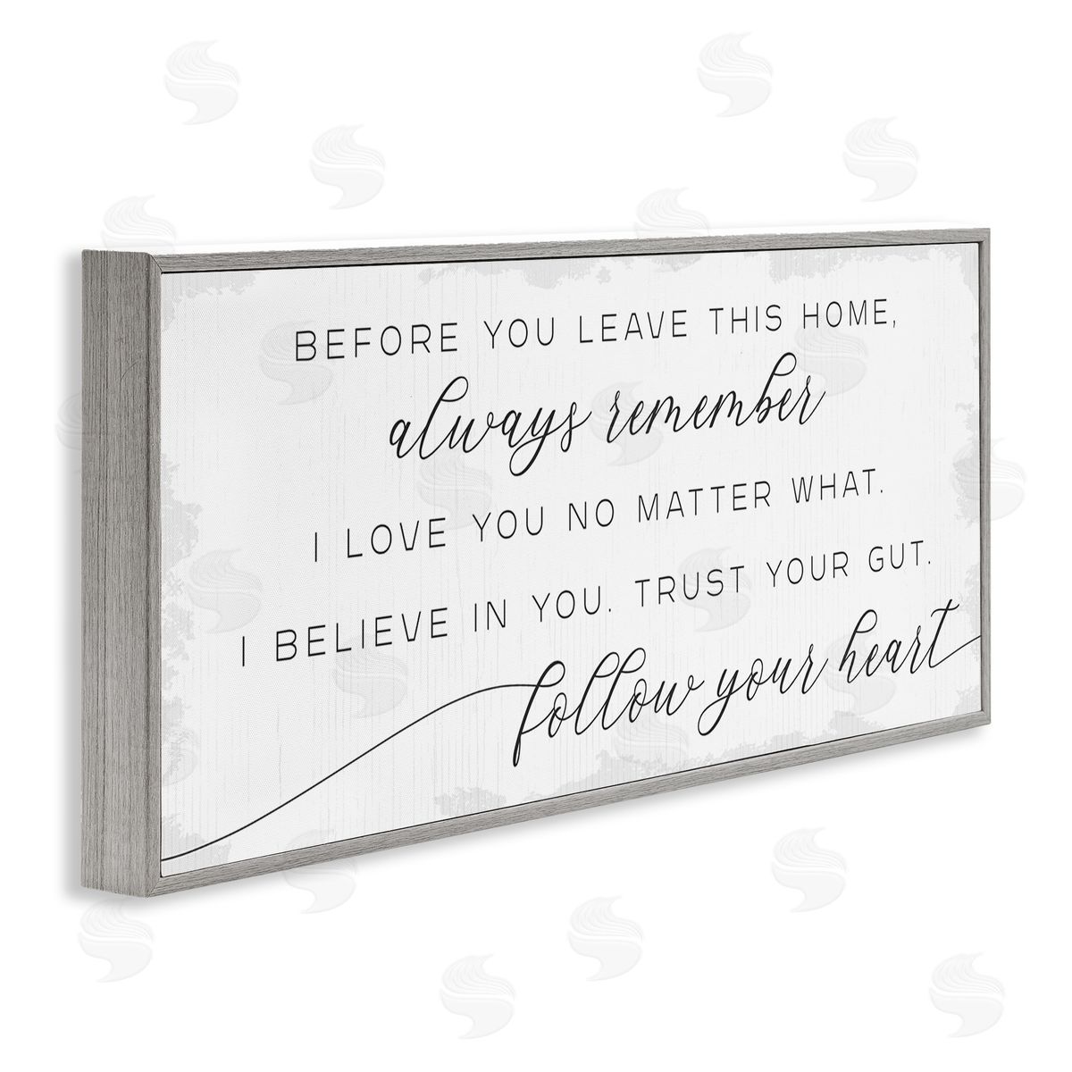 Stupell Studio Trust Your Gut Follow Heart Motivational Family Phrase