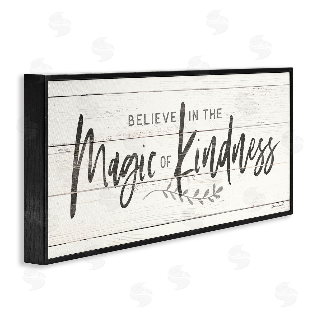 Stephanie Workman Marrott Believe Magic of Kindness Phrase Country Planked Pattern