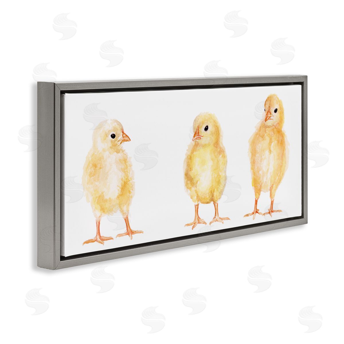 Fox Hollow Studios Baby Chick Trio Watercolor Portrait Kids' Wild Animals