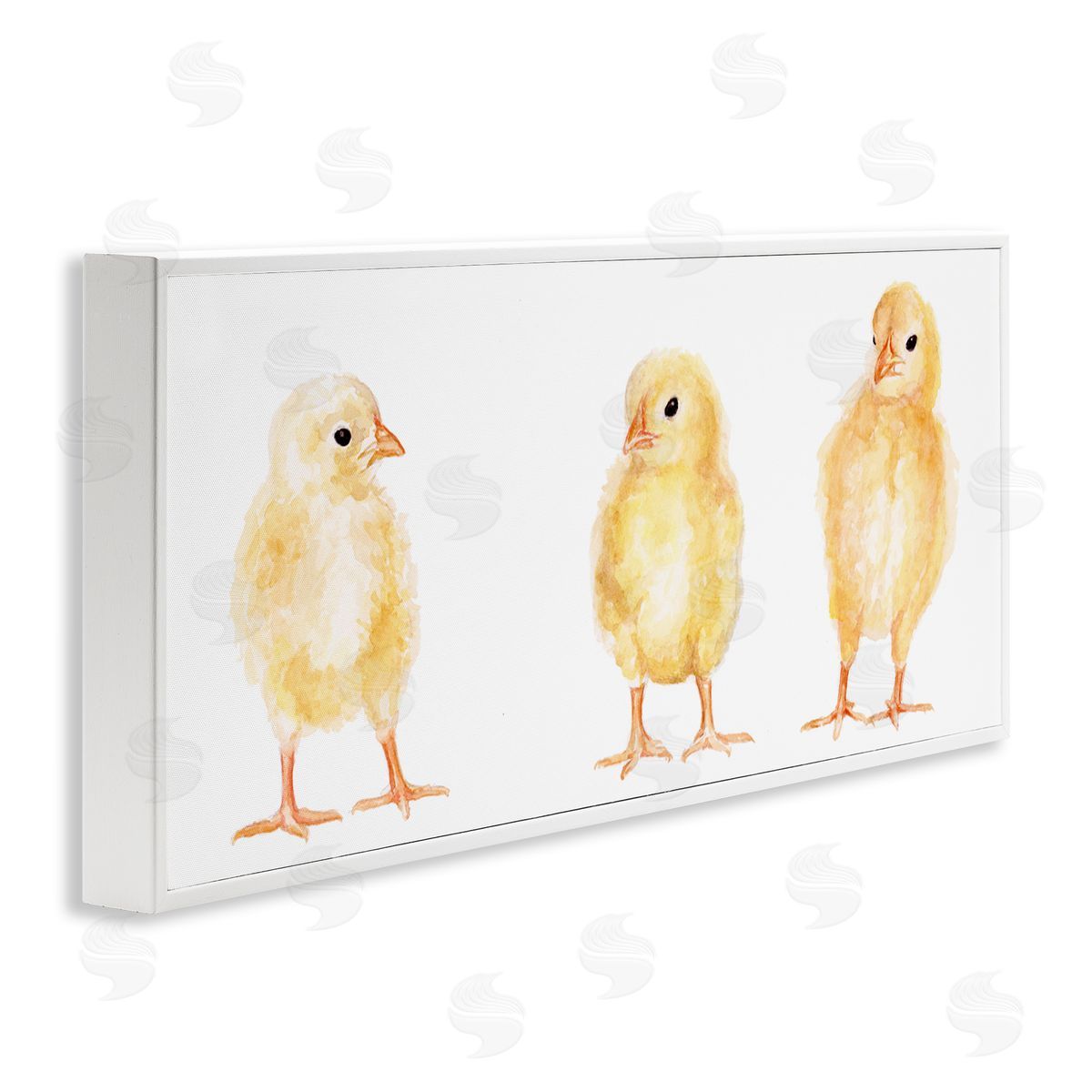 Fox Hollow Studios Baby Chick Trio Watercolor Portrait Kids' Wild Animals