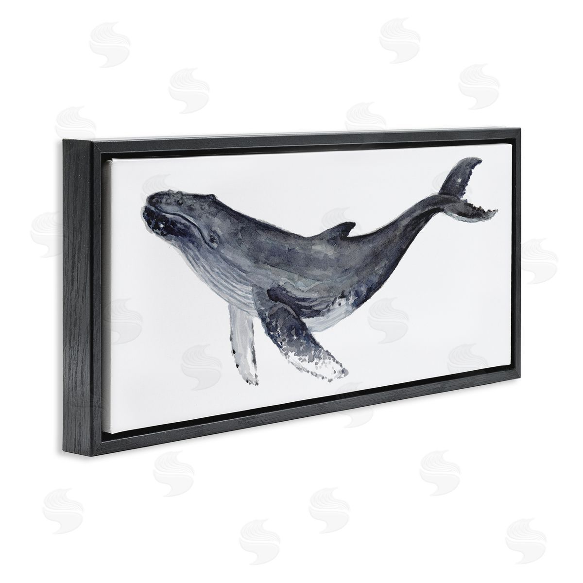 Fox Hollow Studios Humpback Whale Watercolor Painting Aquatic Animal Portrait